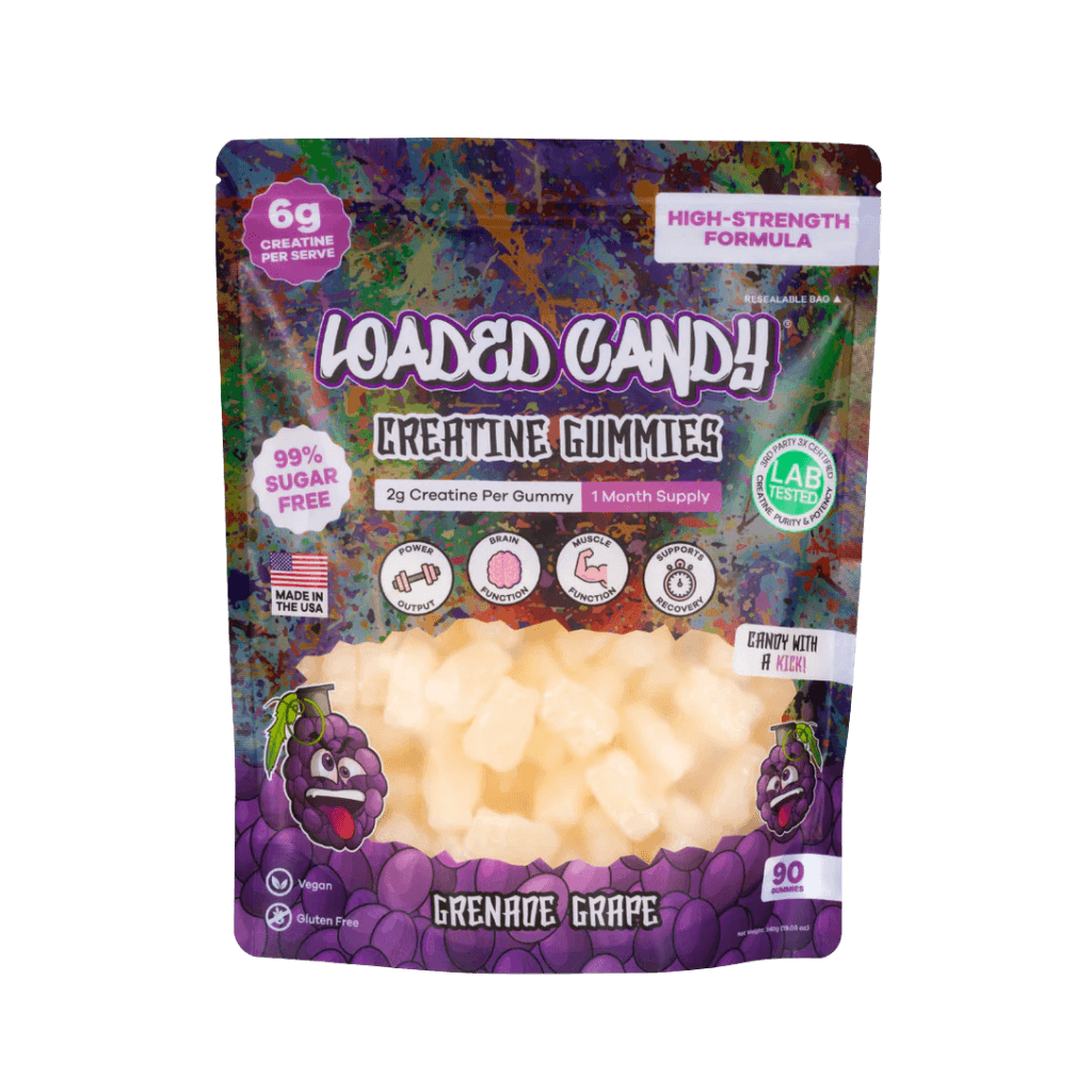 Creatine Gummies & Creatine Gummies Loaded Candy Creatine gummies 90 Gummies Grenade Grape