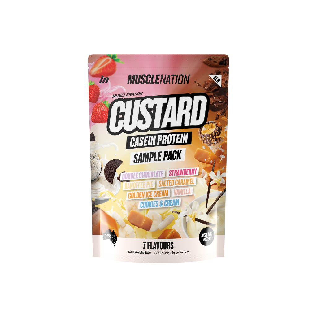Custard Casein Protein Variety Pack Muscle Nation Casein protein