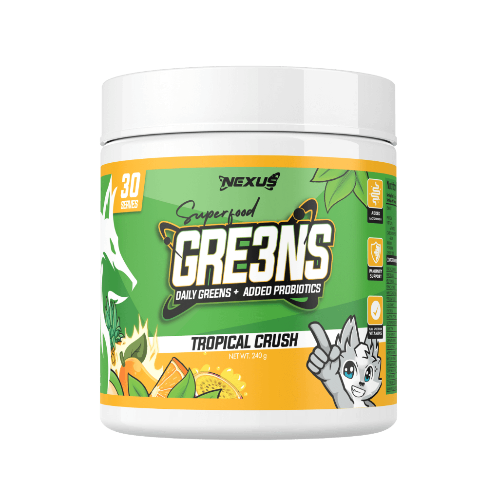 Superfood Gre3ns (1) & Superfood Gre3ns Nexus Greens supplements 30 Serves Tropical Crush