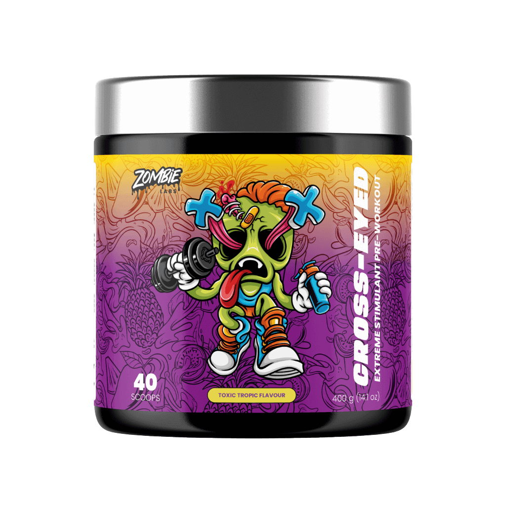 Cross-Eyed Zombie Labs Super high stimulant pre workout powder 40 Serves Toxic Tropic