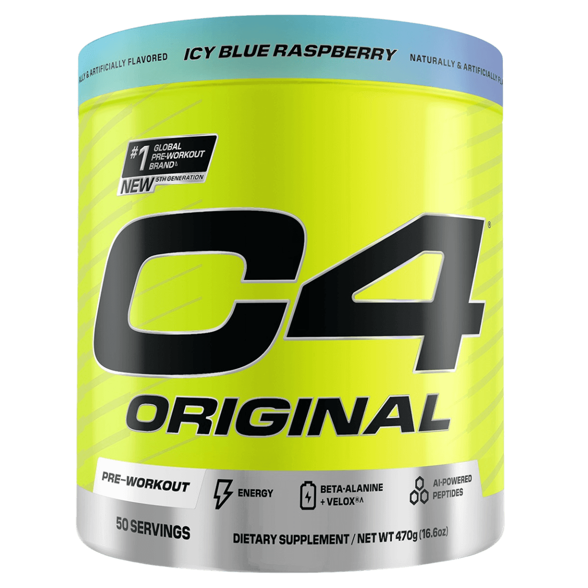C4 Original (4) & C4 Original Cellucor Low stim pre workout 50 Serves Icy Blue Raspberry