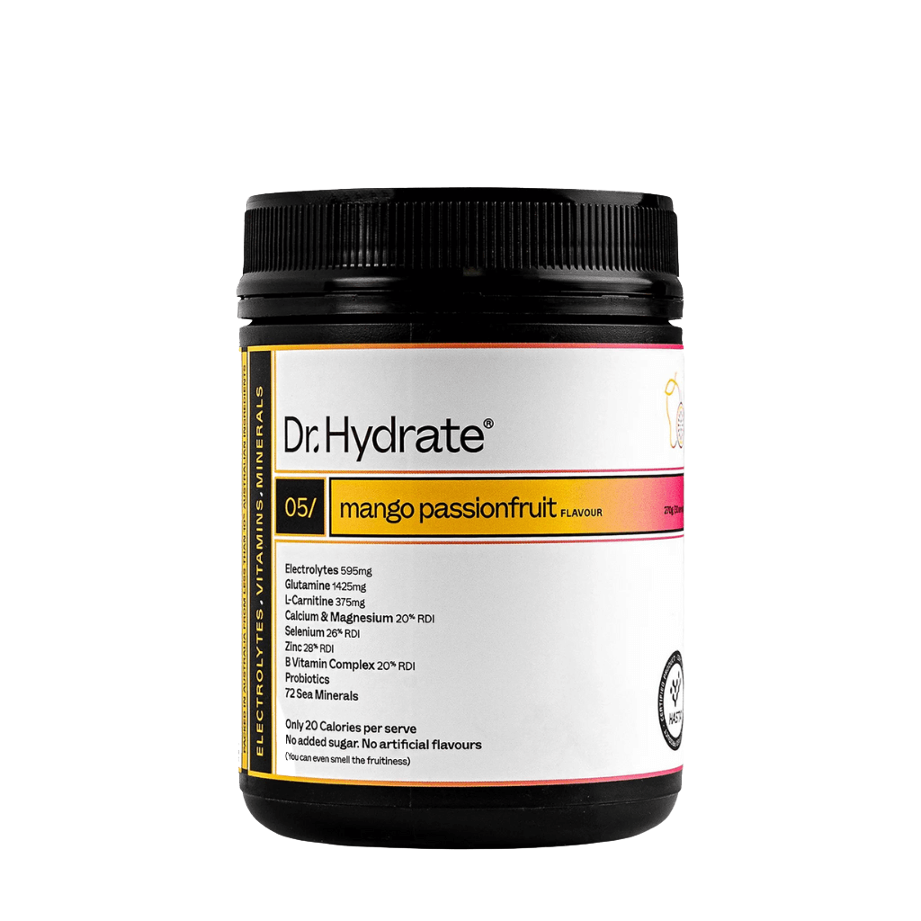 Dr. Hydrate (4) & Dr. Hydrate Dr. Hydrate Electrolyte supplements 30 Serves Mango Passionfruit