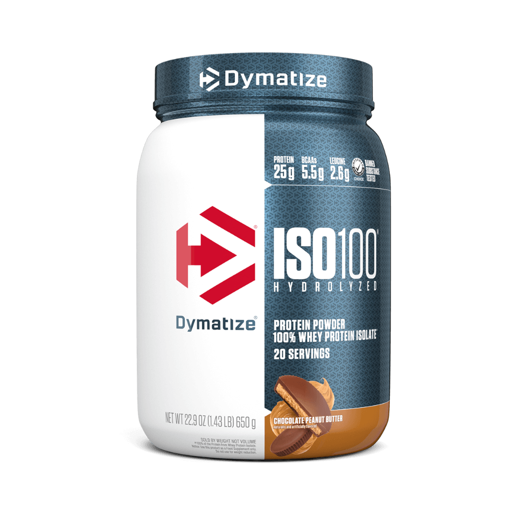 ISO-100 (12) & ISO-100 Dymatize Whey protein isolate 20 Serves Chocolate Peanut Butter