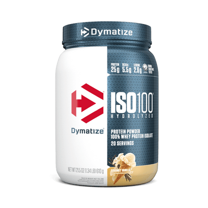 ISO-100 (8) & ISO-100 Dymatize Whey protein isolate 20 Serves Gourmet Vanilla