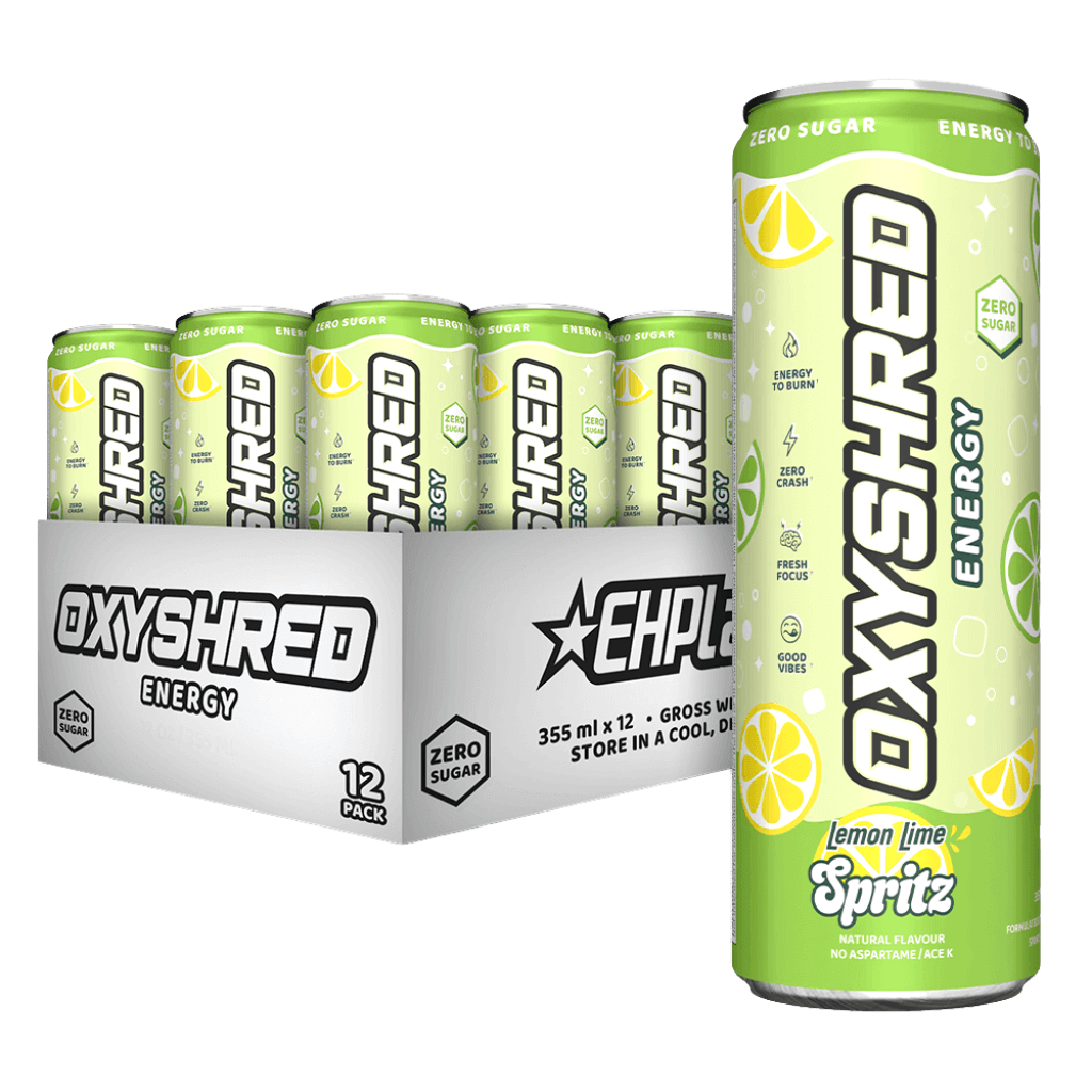 OxyShred Ultra Energy RTD EHP Labs Drinks for pre workout 12 Pack (355ml Can) Lemon Lime Spritz