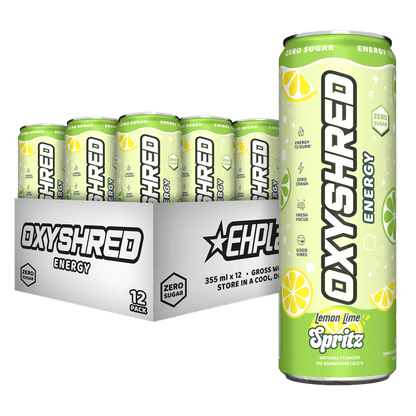 OxyShred Ultra Energy RTD EHP Labs Drinks for pre workout 12 Pack (355ml Can) Lemon Lime Spritz