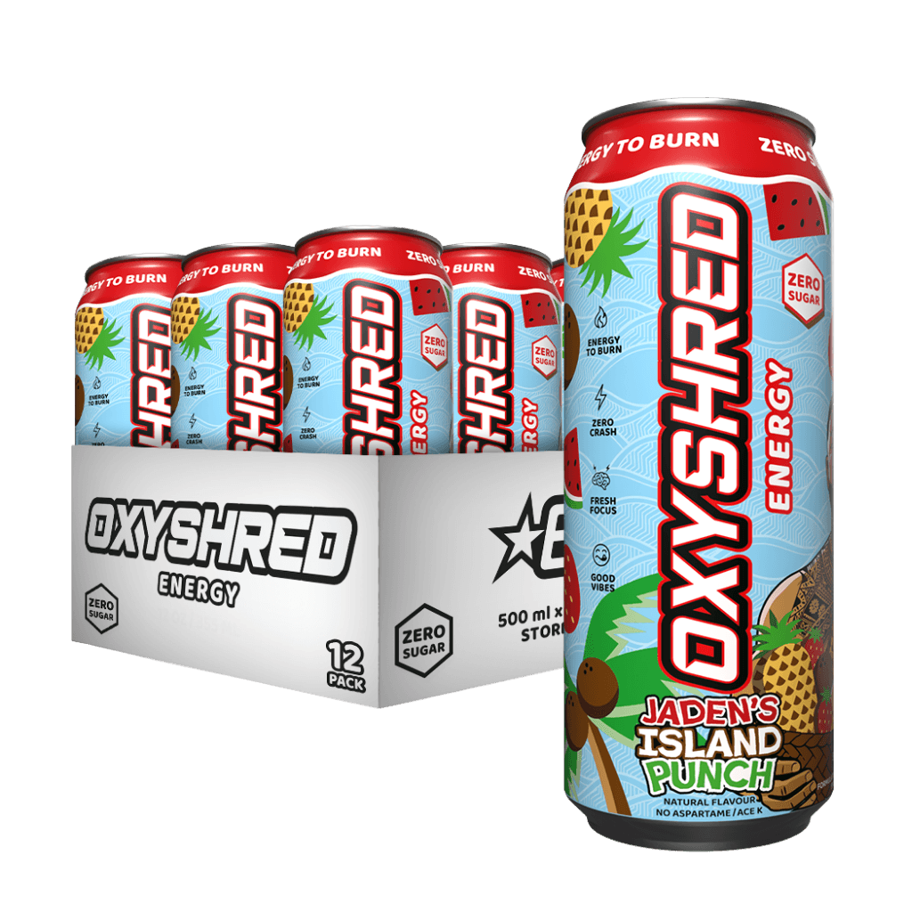 OxyShred Ultra Energy RTD EHP Labs Drinks for pre workout 12 Pack (500ml Can) Island Punch