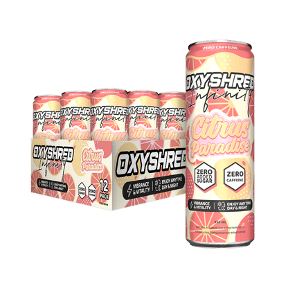 Oxyshred Infinity RTD EHP Labs Drinks for pre workout 12 Pack Citrus Paradise
