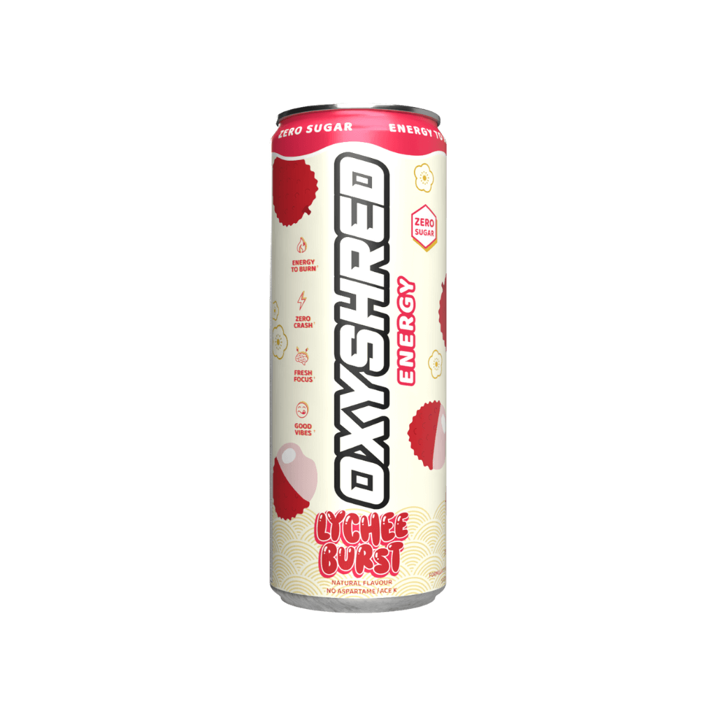 OxyShred Ultra Energy RTD EHP Labs Drinks for pre workout 12 Pack (355ml Can) Lychee