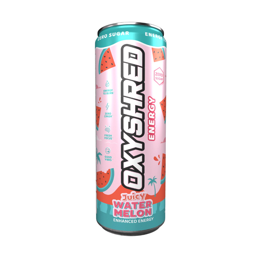 OxyShred Ultra Energy RTD EHP Labs Drinks for pre workout 12 Pack (355ml Can) Juicy Watermelon