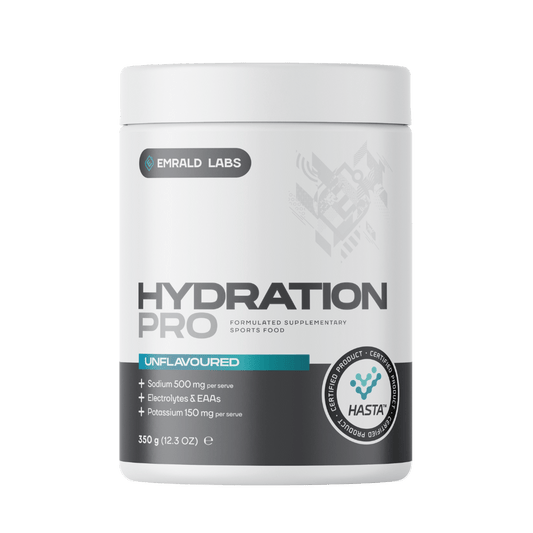 Hydration Pro & Hydration Pro Emrald Labs Electrolyte supplements 50/25 Serves Unflavoured
