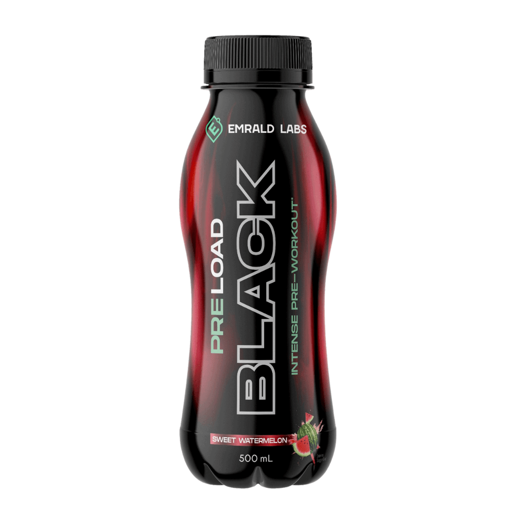 Pre Load Black RTD & Pre Load Black RTD Emrald Labs Pre workout rtd Case of 12 Watermelon