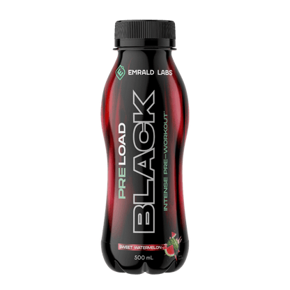 Pre Load Black RTD & Pre Load Black RTD Emrald Labs Pre workout rtd Case of 12 Watermelon