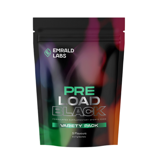 Pre Load Black | Variety Pack Emrald Labs High stim pre workout