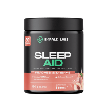 Sleep Aid (1) & Sleep Aid Emrald Labs Sleep supplements 30 Serves Peaches & Dreams