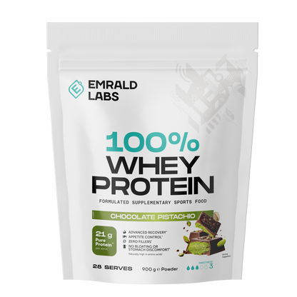 100% Whey Protein (44) & 100% Whey Protein Emrald Labs Whey blend protein 900g Chocolate Pistachio