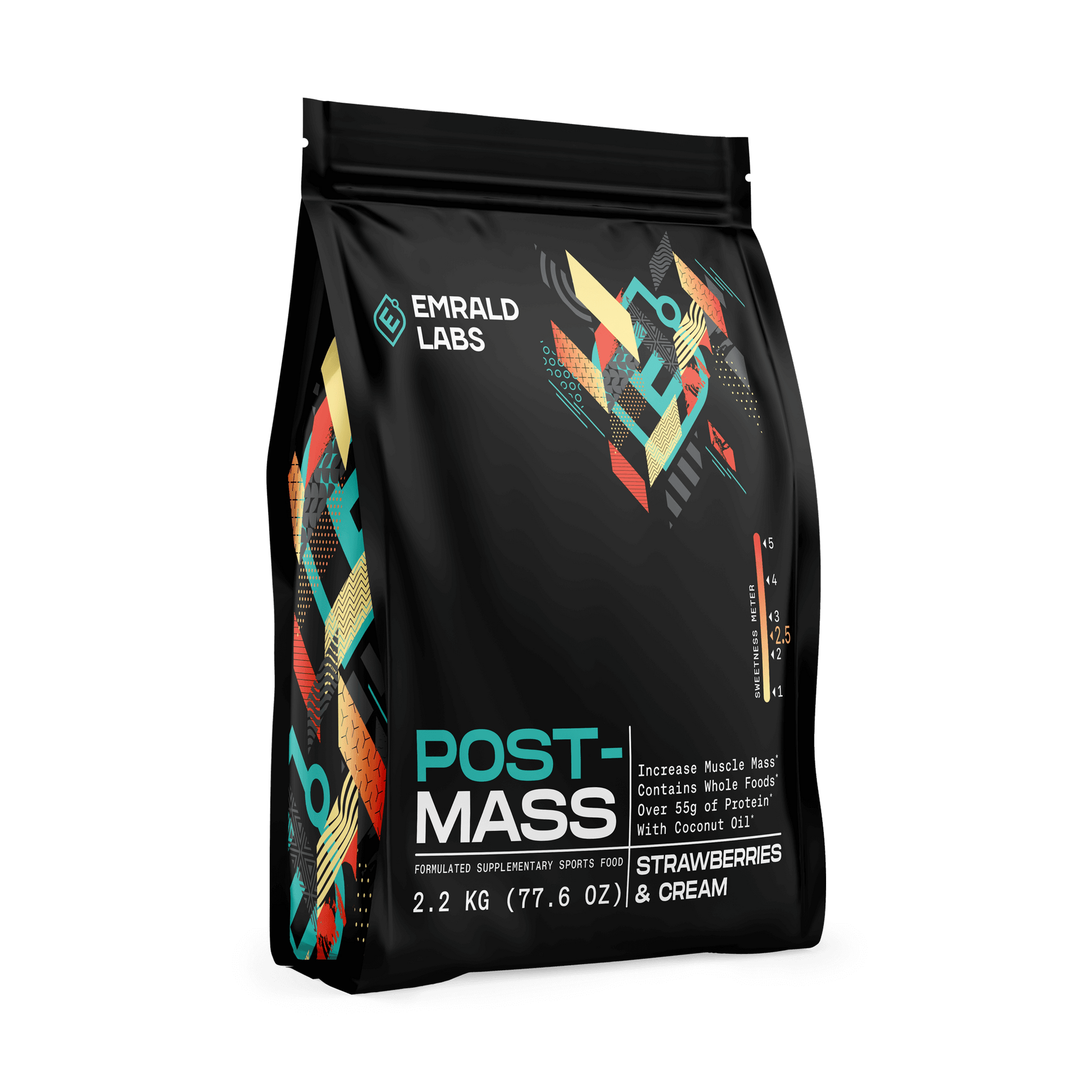 Post Mass Emrald Labs Mass gainer protein powder 2.2kg Strawberries & Cream