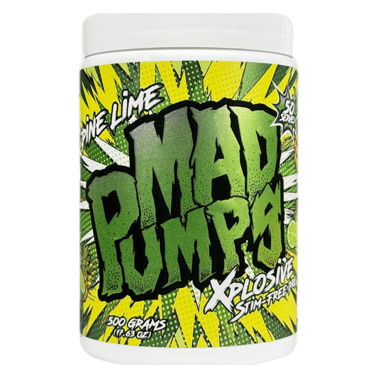 Mad Pumps & Mad Pumps Mad Science Pump pre workout supplements 50 Serves Pine Lime