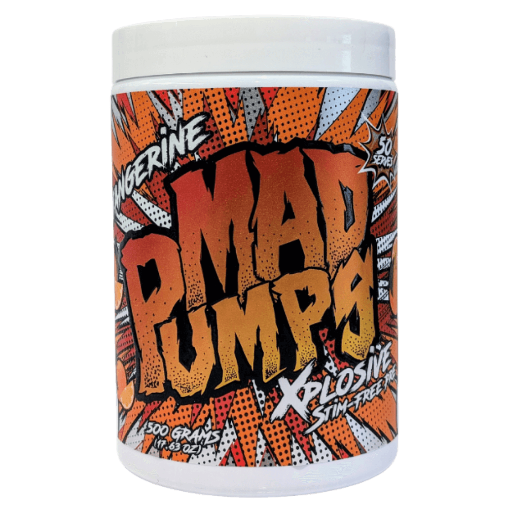 Mad Pumps (2) & Mad Pumps Mad Science Pump pre workout supplements 50 Serves Tangerine