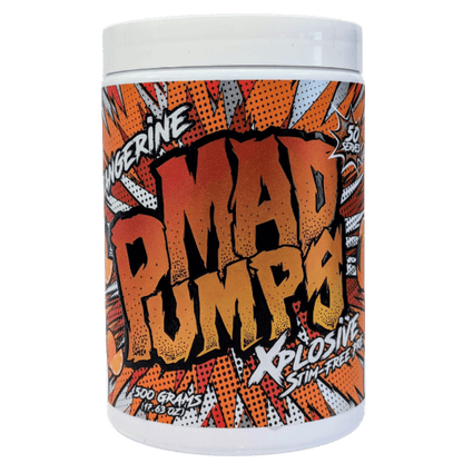 Mad Pumps (2) & Mad Pumps Mad Science Pump pre workout supplements 50 Serves Tangerine