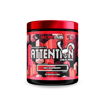 Attention Cheat Mode Faction Labs Medium stimulant pre workout powder