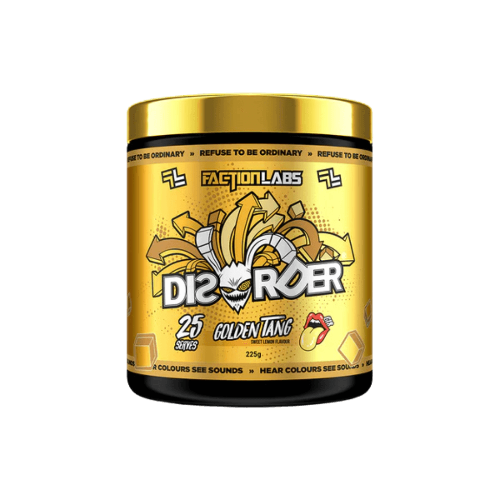 Disorder Faction Labs High stim pre workout 25 Serves Golden Tang