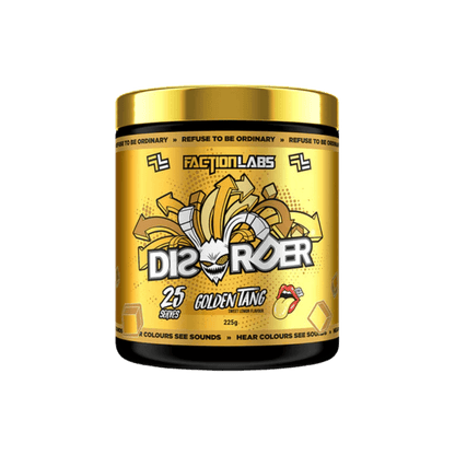 Disorder Faction Labs High stim pre workout 25 Serves Golden Tang