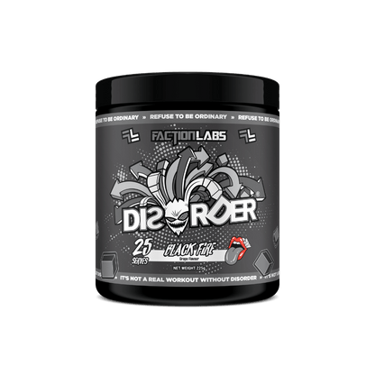 Disorder Faction Labs High stim pre workout 25 Serves Black Fire
