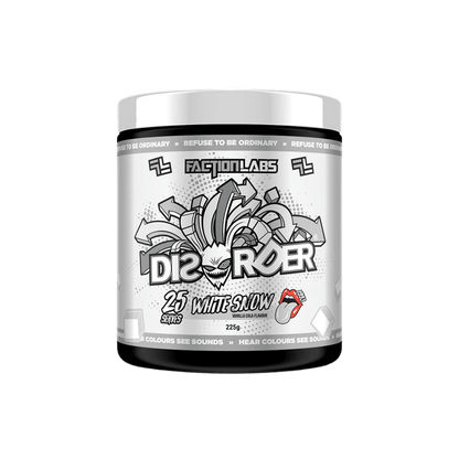 Disorder Faction Labs High stim pre workout 25 Serves White Snow