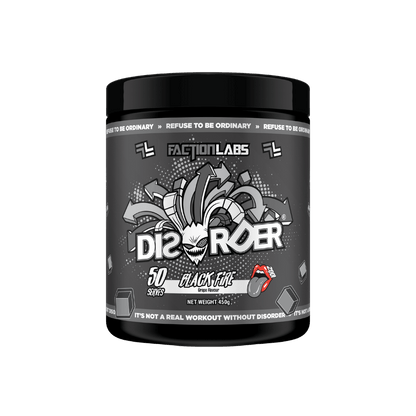 Disorder Faction Labs High stim pre workout 50 Serves Black Fire