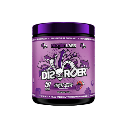 Disorder Faction Labs High stim pre workout 50 Serves Purple Reign