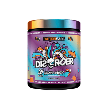 Disorder Faction Labs High stim pre workout 50 Serves Rainbow Warrior
