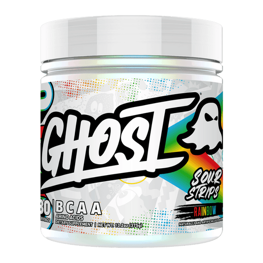Ghost BCAA & Ghost BCAA Ghost Bcaa supplements 30 Serves Sour Strips Rainbow Candy