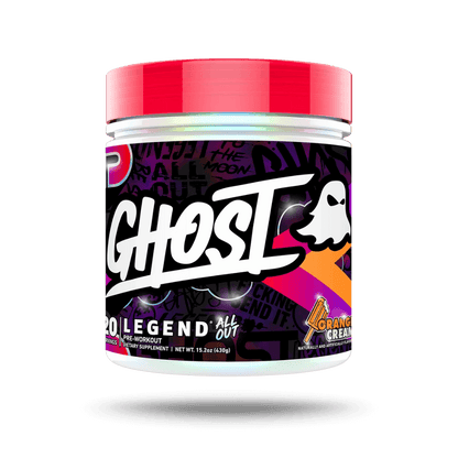 Legend All Out Ghost High stim pre workout 20 Serves Orange Creme