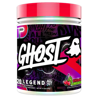 Legend All Out (2) & Legend All Out Ghost High stim pre workout 20 Serves Cherry Limeade