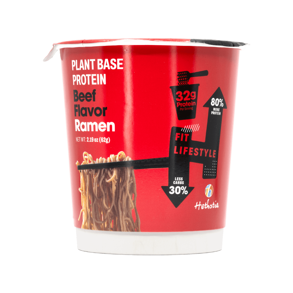 Plant Based Protein Ramen & Plant Based Protein Ramen Hethstia Protein snacks 6 Pack Spicy Beef