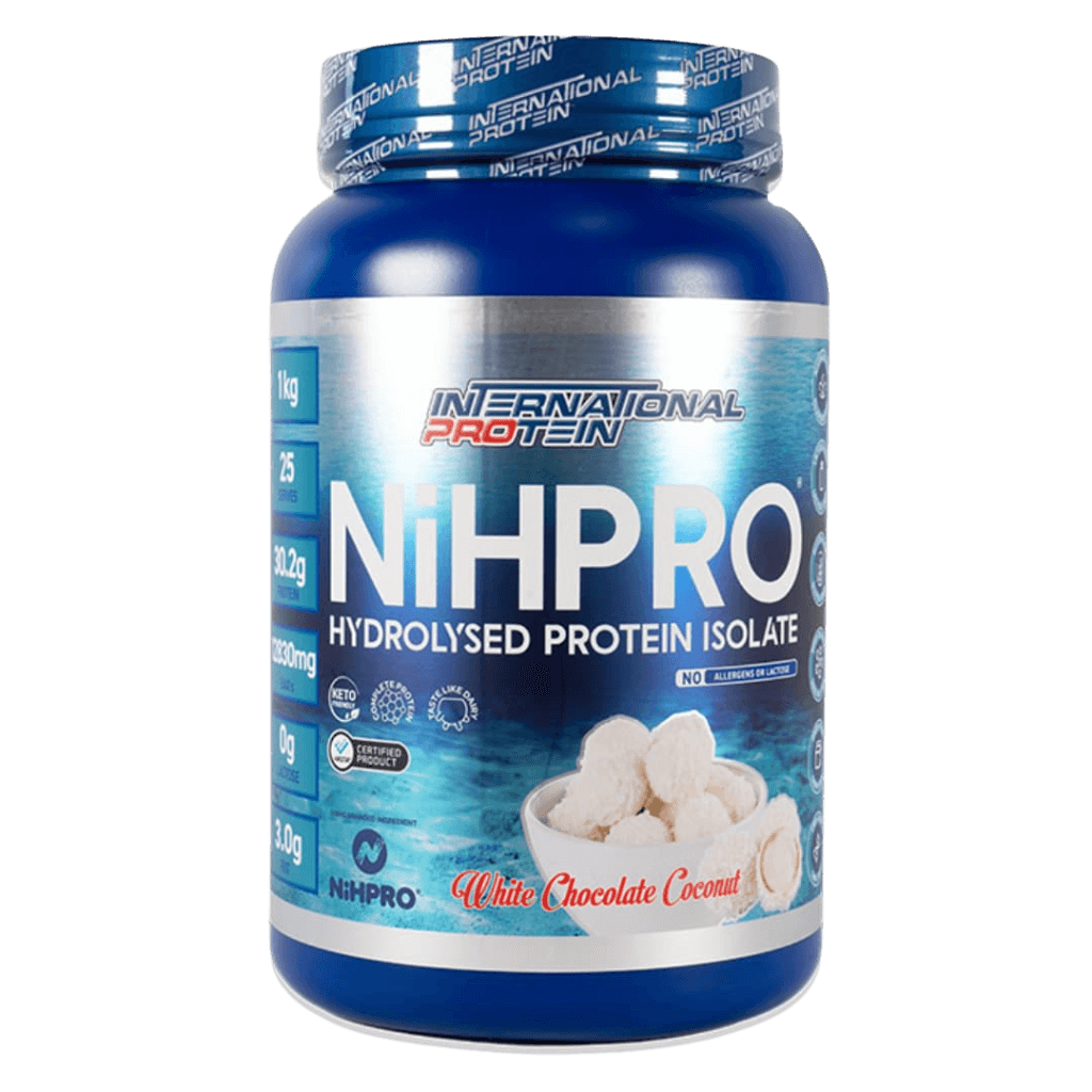 NiHPRO (1) & NiHPRO International Protein Whey protein isolate 1kg White Chocolate Coconut