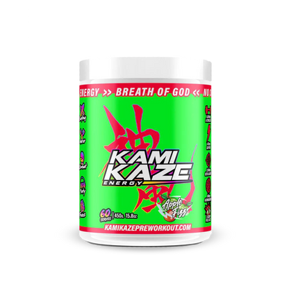 Kamikaze (4) & Kamikaze Athletic Sport Super high stimulant pre workout powder 60 Serves Apple Fizz