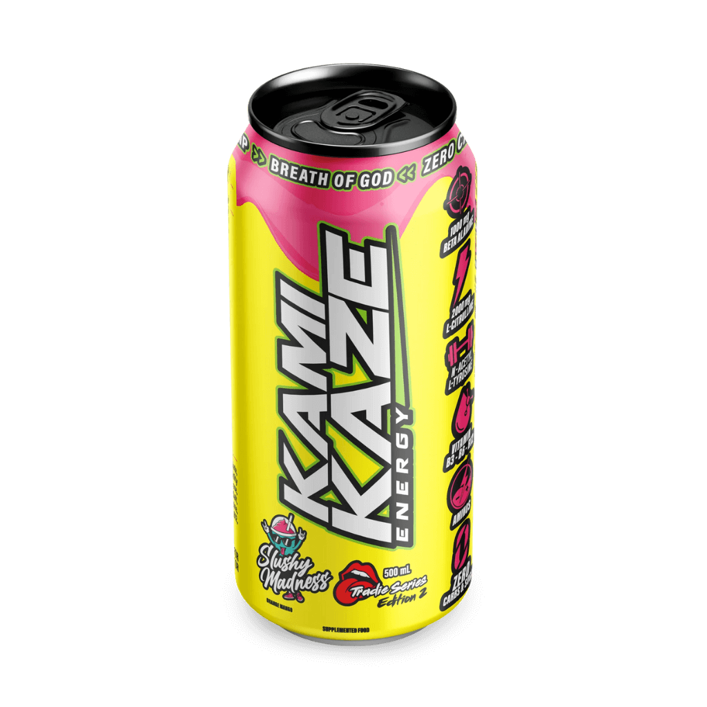 Kamikaze RTD (2) & Kamikaze RTD Athletic Sport Drinks for pre workout Box of 12 Slushie Madness