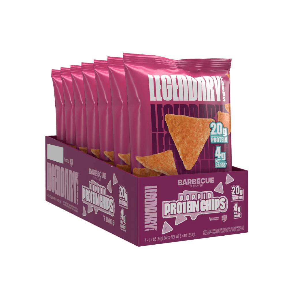 Legendary Protein Chips & Legendary Protein Chips Legendary Foods Protein snacks Pack of 7 Barbecue