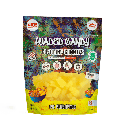 Creatine Gummies Loaded Candy Creatine gummies 90 Gummies PR Pineapple SUGAR FREE