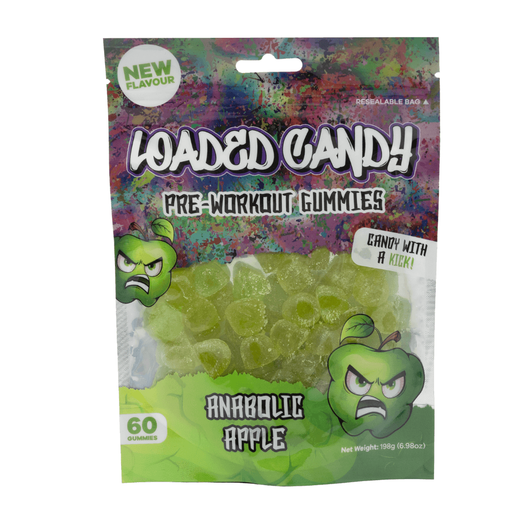 Pre-Workout Gummies Loaded Candy Pre workout supplements 60 Gummies Anabolic Apple