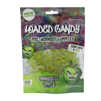Pre-Workout Gummies Loaded Candy Pre workout supplements 60 Gummies Anabolic Apple