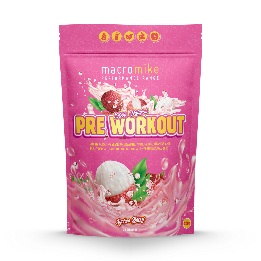 Macro Mike 100% Natural Pre Workout Macro Mike Medium stimulant pre workout powder