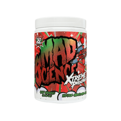 Mad Science Xtreme Pre Workout Mad Science Super high stimulant pre workout powder 50 Serves Atomic Red Apple