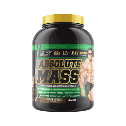 Absolute Mass (1) & Absolute Mass Max's Mass gainer protein powder 2.7kg Chocolate Mudcake