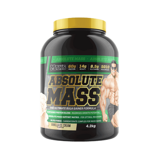 Absolute Mass & Absolute Mass Max's Mass gainer protein powder 2.7kg Vanilla Ice Cream