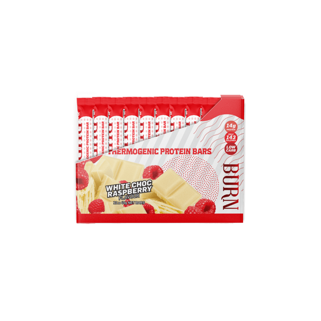 Maxine's Burn Bars (4) & Maxine's Burn Bars Maxine's Low carb protein bars  White Choc Raspberry