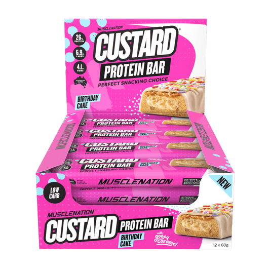 Custard Protein Bar Muscle Nation High protein bars