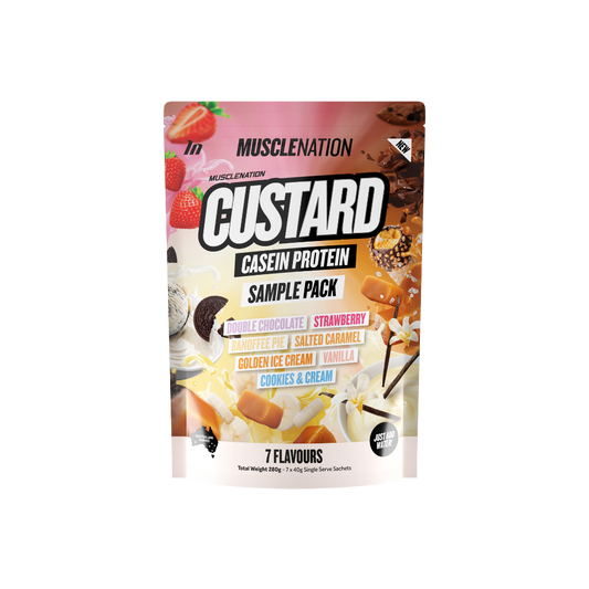 Custard Casein Protein Variety Pack Muscle Nation Casein protein